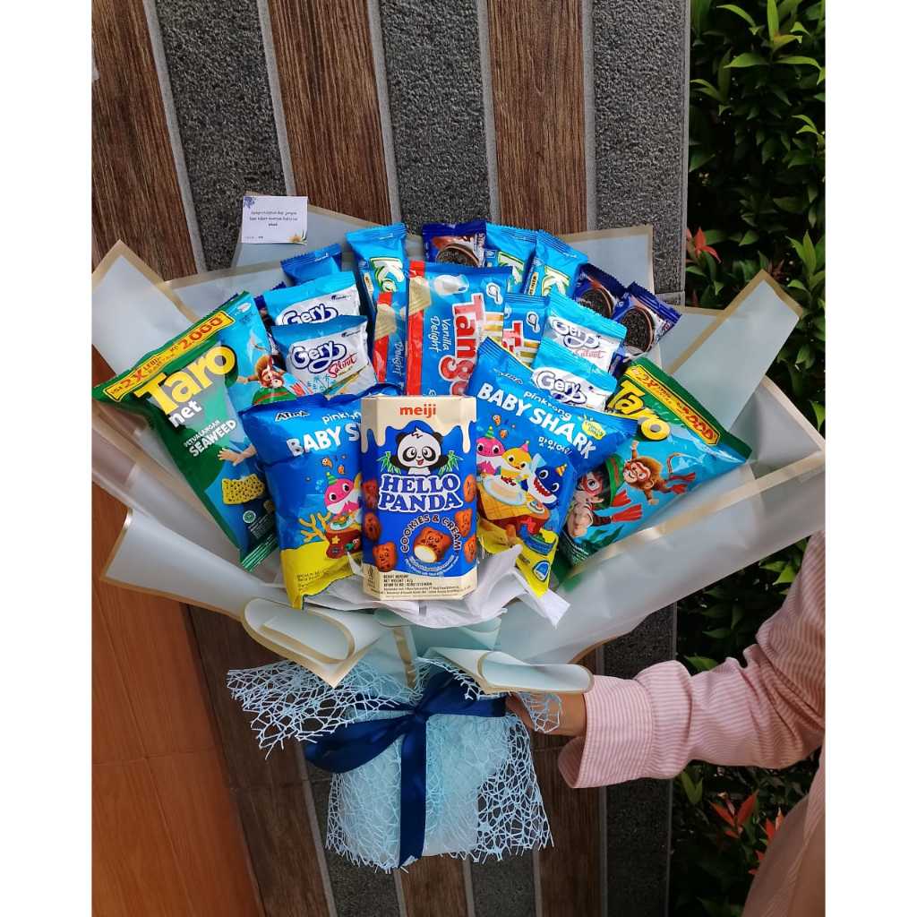 

BUKET SNACK/BUKET BUNGA BUATAN/BUKET KAWAT BULU/BUKET WISUDA/BUKET SEMPRO/BUKET MURAH