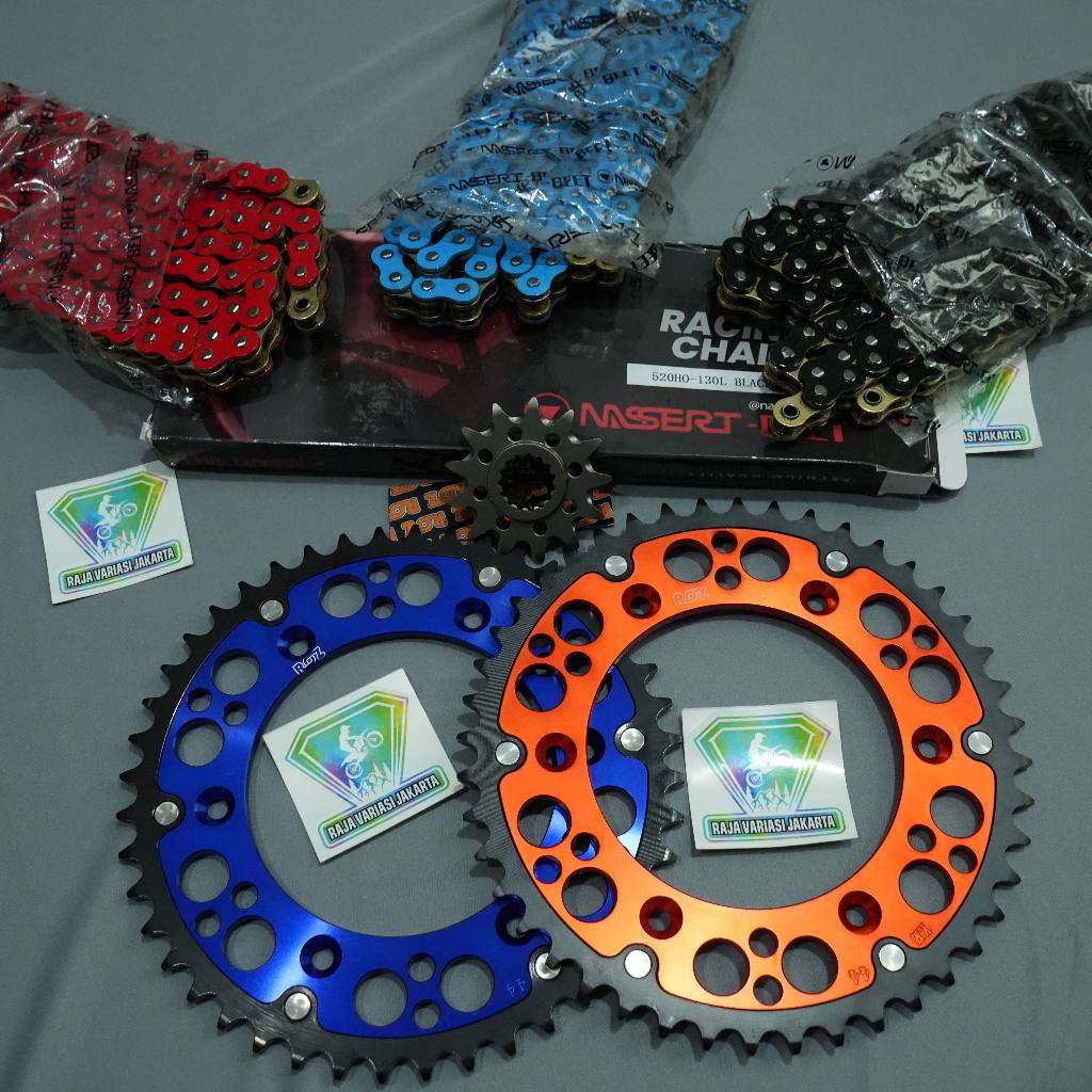 Gear Set ROZ KTM & Husqvarna Husq 520 Rantai Warna Nassert Beet 520 130 L