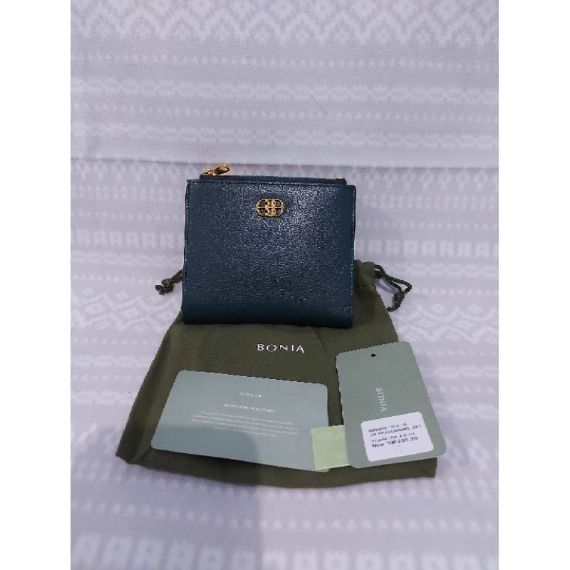 Bonia Dark Cedar Aria Short 2 Fold Wallet