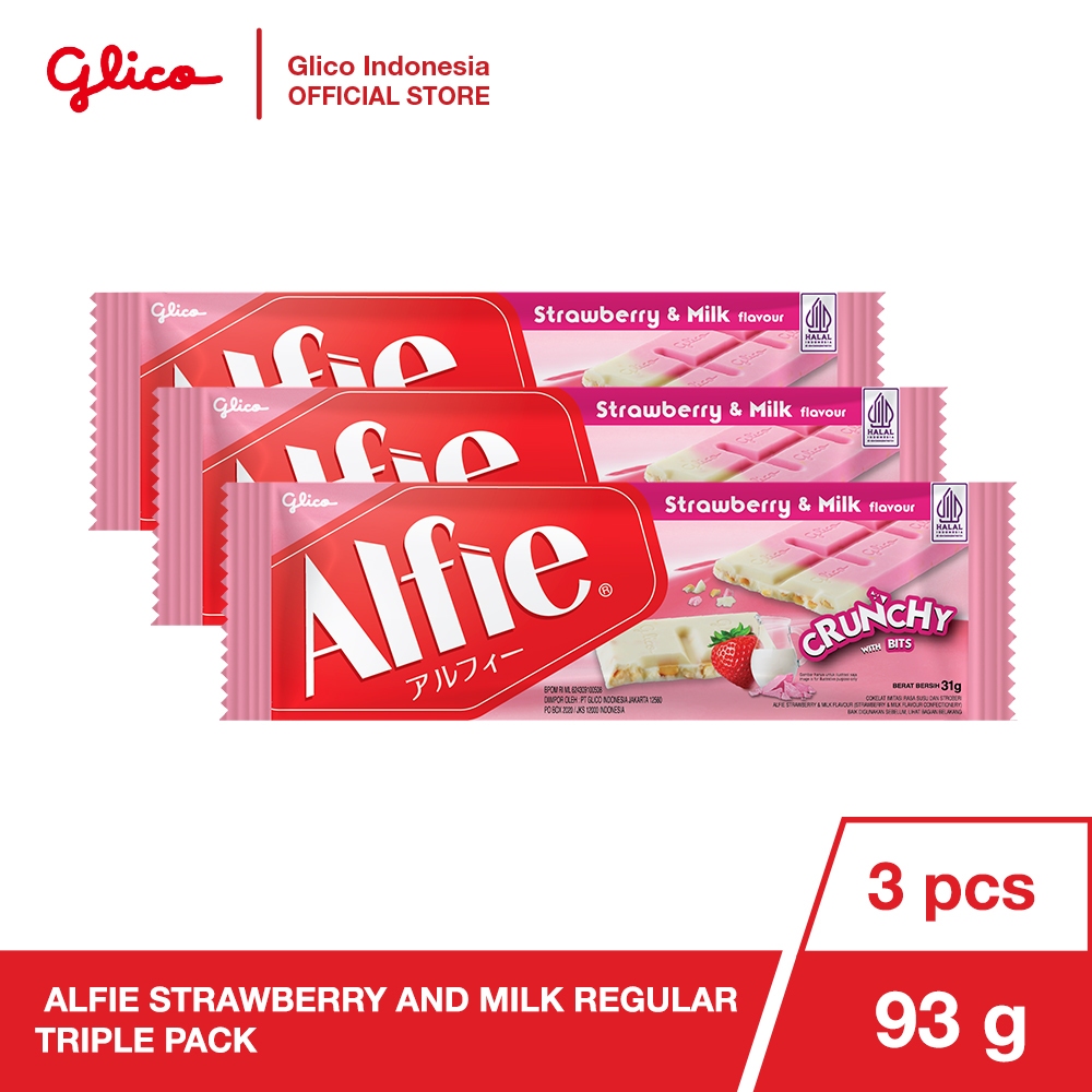 

Glico Alfie Strawberry and Milk Regular Triple Pack