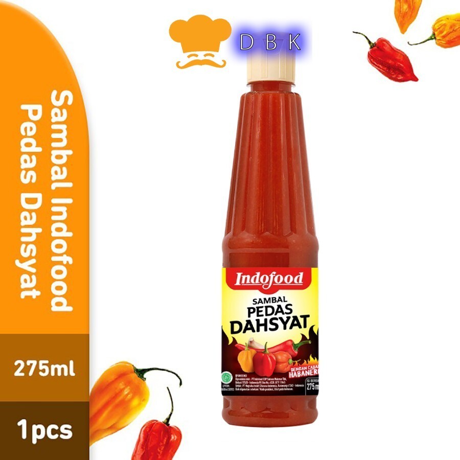 

Sambal Indofood Pedas Dahsyat 275 ml chili sauce saus habanero