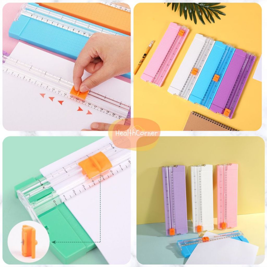 

Alat Potong Kertas Dengan Penggaris / Paper Trimmer Portable Cutting Machine Paper RANDOM