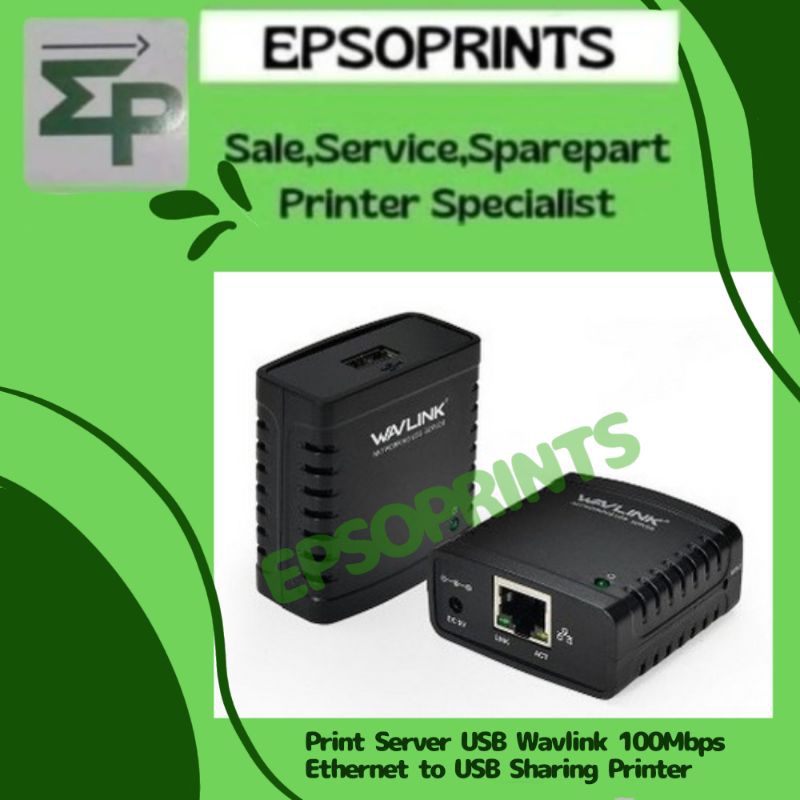 Print Server USB Wavlink 100Mbps Ethernet to USB Sharing Printer