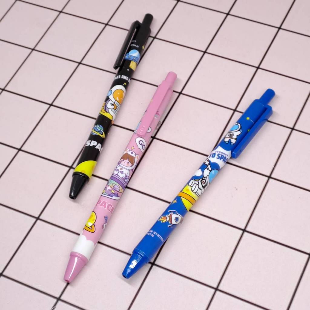 

(12 Pcs) Bolpen Gel Vanco 0,5 mm Karakter Space Astronot Lucu Aesthetic