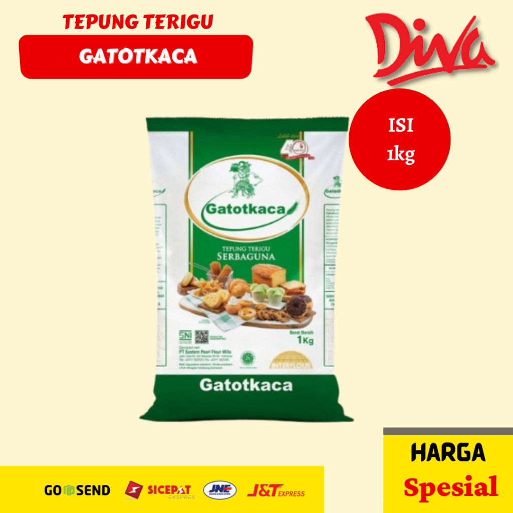 

[1kg] Tepung Gatotkaca | Tepung Terigu Protein Rendah