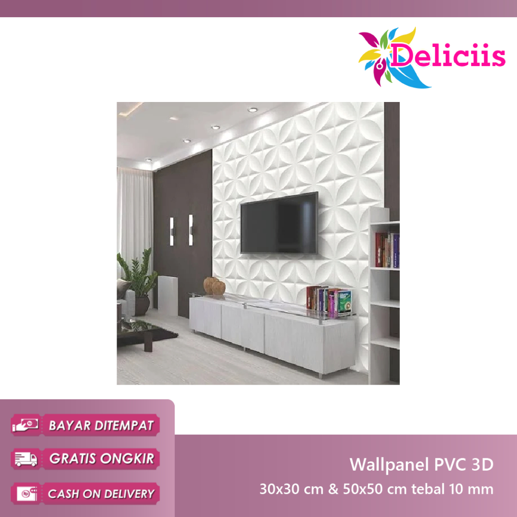 Wallpanel PVC / Wall Panel PVC 3D / Wallpaper Dinding Dekorasi / WallPanel 3D Dinding PVC