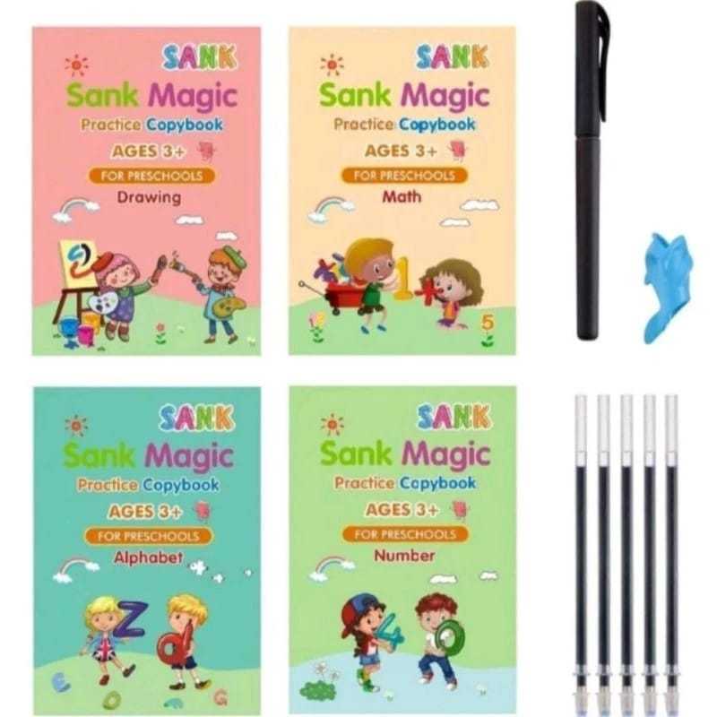 

MAGIC SANK PRACTICE BOOK+PEN 4PCS