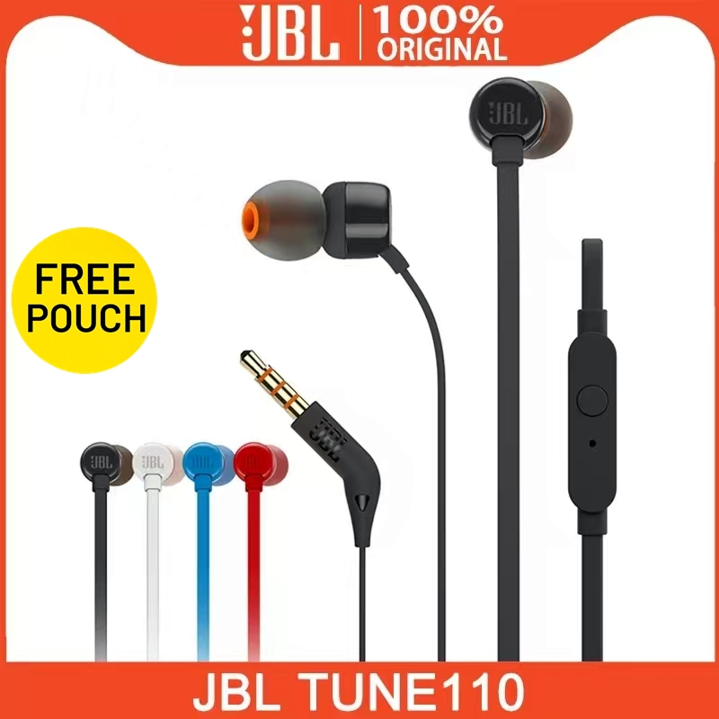 JBL T110 Headset Original With Microphone In Earphone Handsfree Ori by Harman Headphone