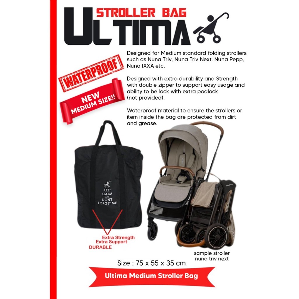 Ultima MEDIUM stroller bag tas stroller bisa untuk stroller NUNA TRIV, NUNA PEPP, NUNA TAVO dan stro
