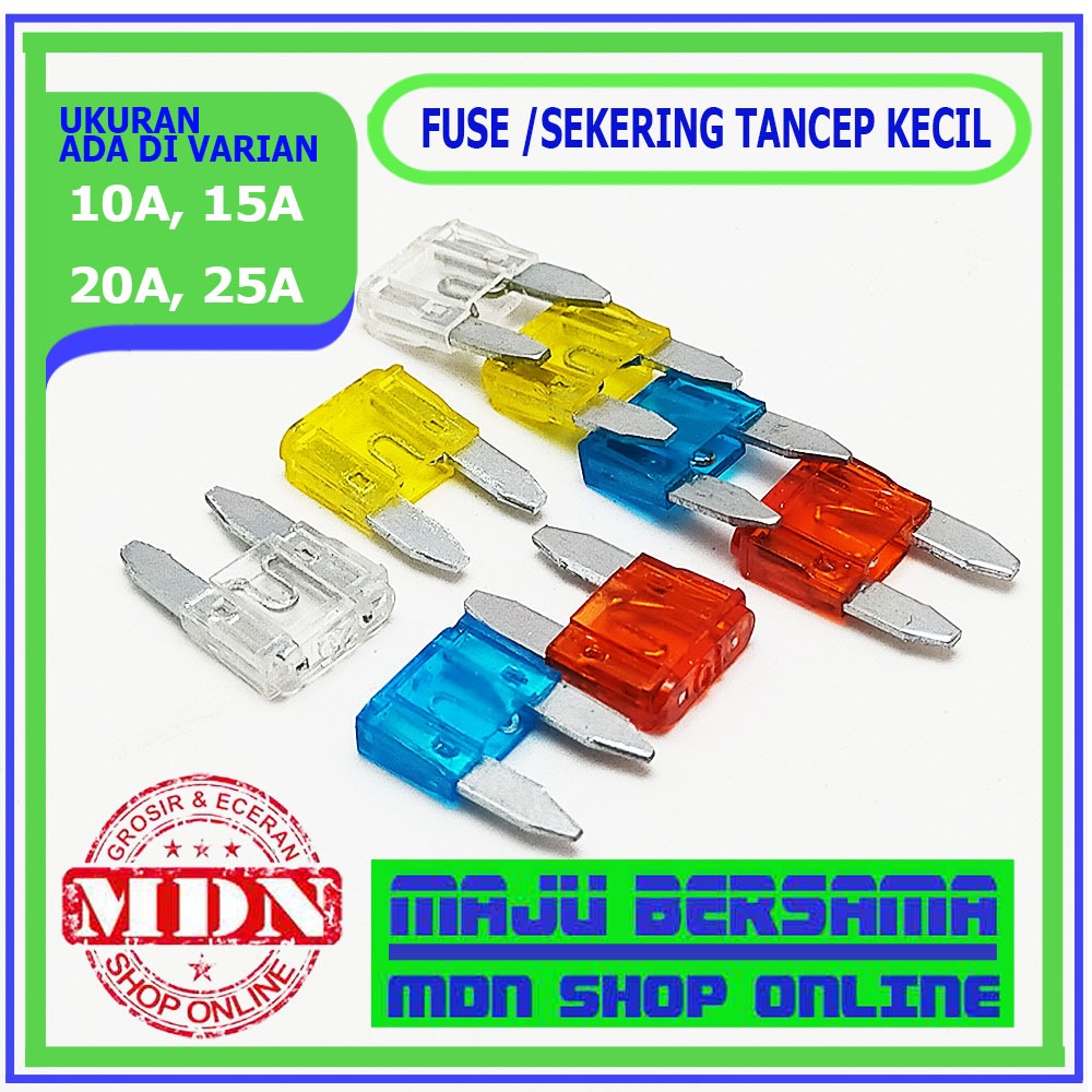 Fuse sekering tancep 10a 15a 20a 25a dc mobil motor kecil