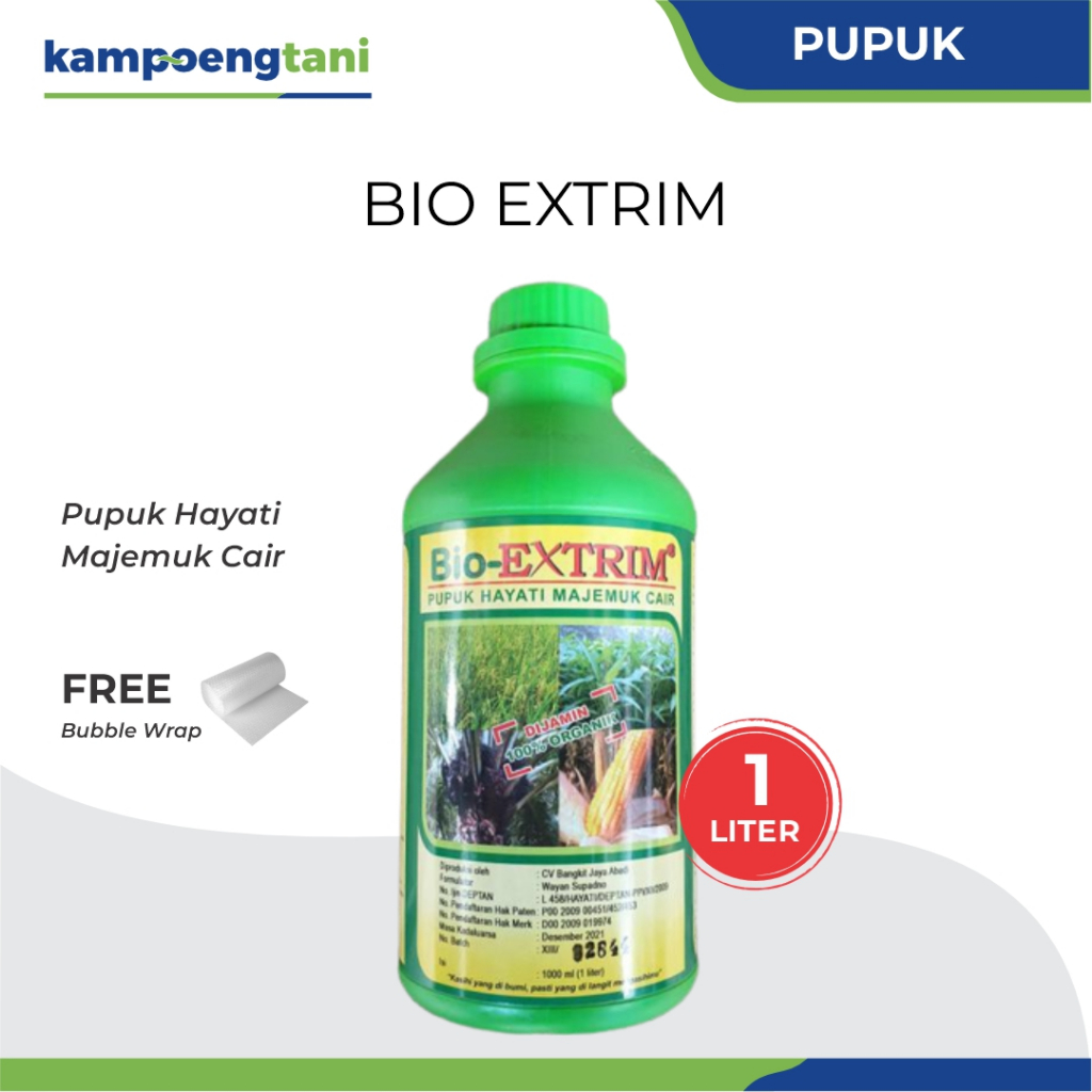 Kampoeng Tani - Bio Extrim 1 Liter Pupuk Organik Hayati Majemuk Cair Mikroba Penyubur Tanah dan Tana