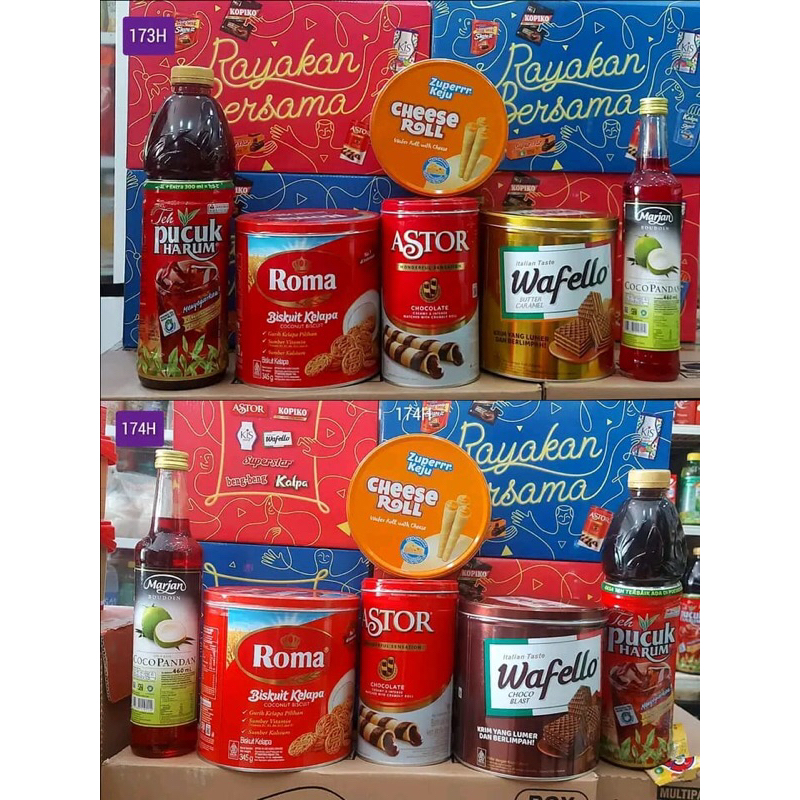 

Hampers lebaran kue dan buah