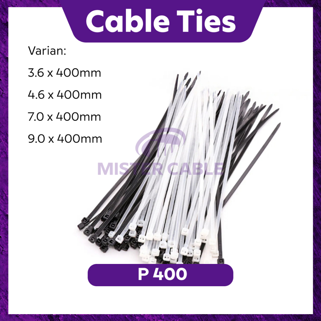 

Kabel Tis 40 45 cm Cable Ties 400 450 mm Pengikat Segel Nylon Plastik