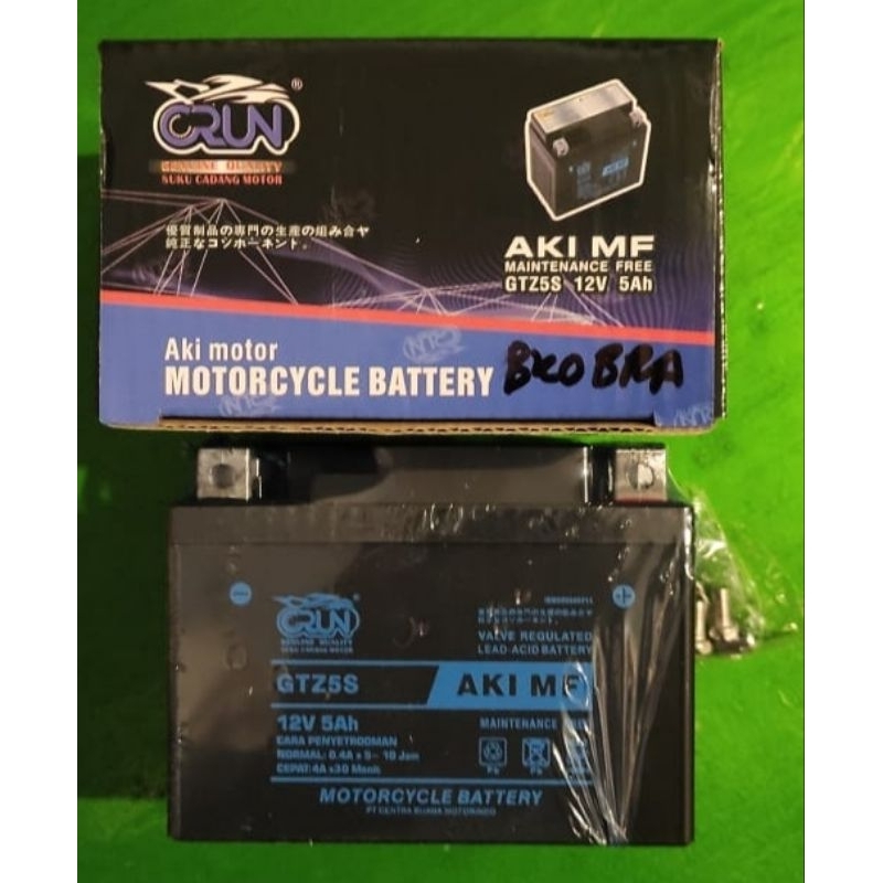 Aki Accu Kering GTZ5S Beat Karisma CRUN MF Maintenance Free Scoopy Vario 110 Carbu Karbu Supra X 125