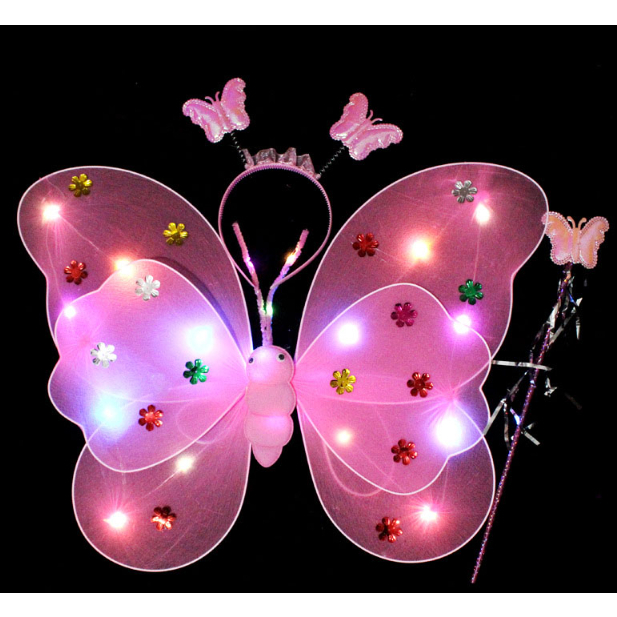 Mainan Sayap Peri Kupu Kupu Lampu Led