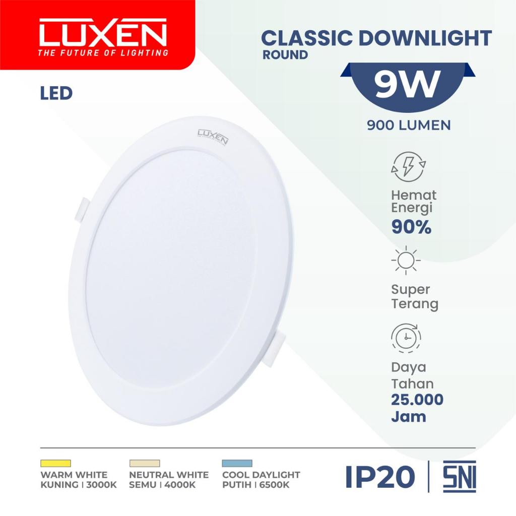 lampu luxen 9 watt