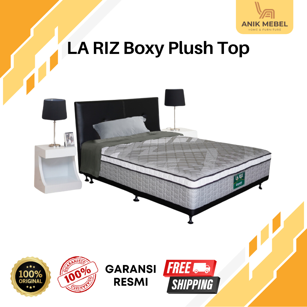 Springbed Guhdo La Riz Boxy  Plush Top All size Garansi resmi - Anik Mebel & Elektronik Furniture Pu