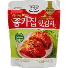 

[HALAL] Jongga Cut Cabbage Kimchi 200gr Asli Korea / Lobak Import Young Radish Kimci Sliced