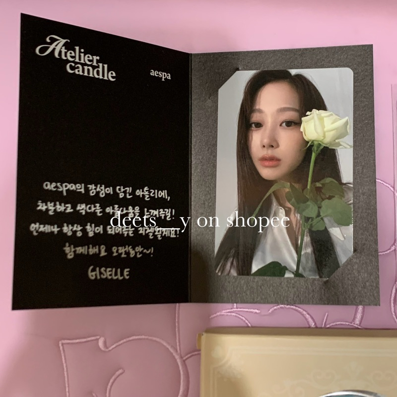 [ready stock] set only aespa alluring atelier giselle candle pc only + antique hand mirror fullset