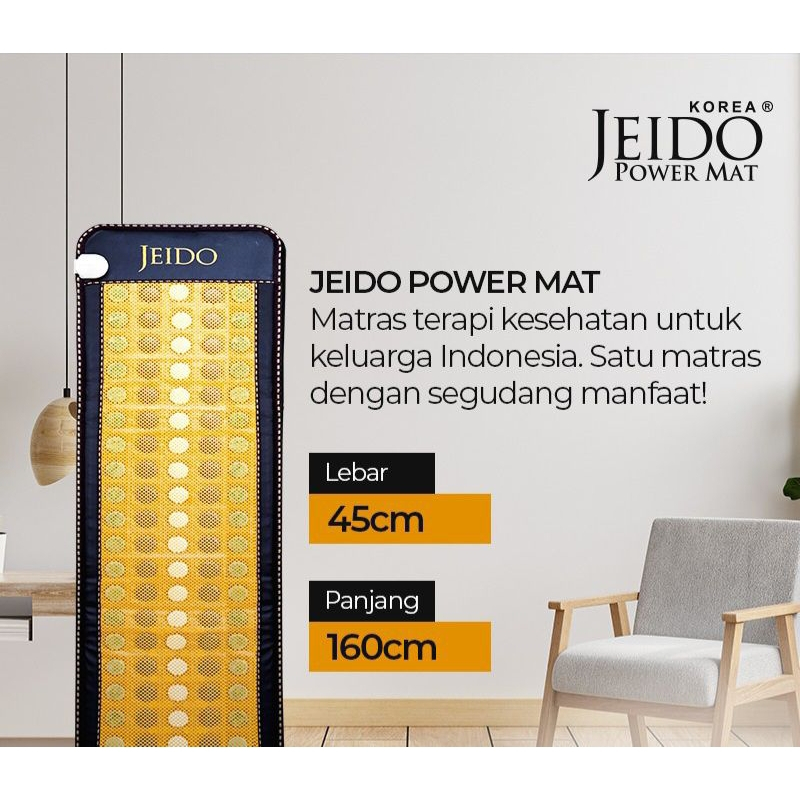 Matras Kesehatan Sakit Otot Kolesterol JEIDO POWER MAT Batu Giok Korea Asli Bonus Kalung Gelang-2