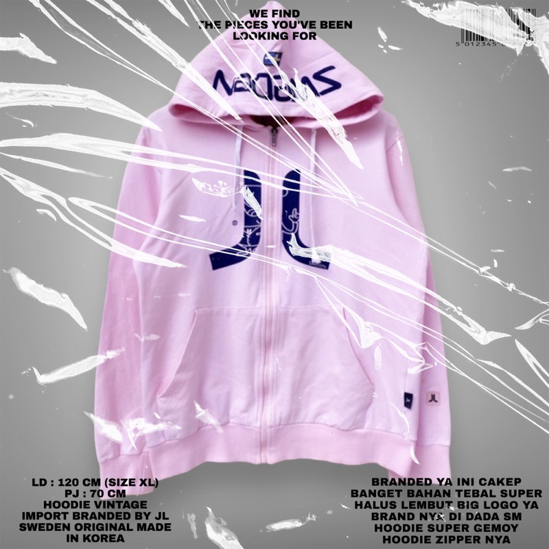 JL SWEDEN ORIGINAL/branded hoodie/hoodie pink/hoodie zipper oversize/branded sweater/korean style/ko