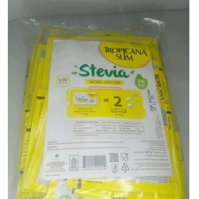 

tropicana slim stevia 100sachet natural swetener