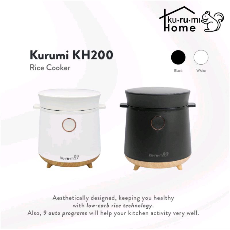 kurumi home multifunction rice cooker kh200 (with low carb function)