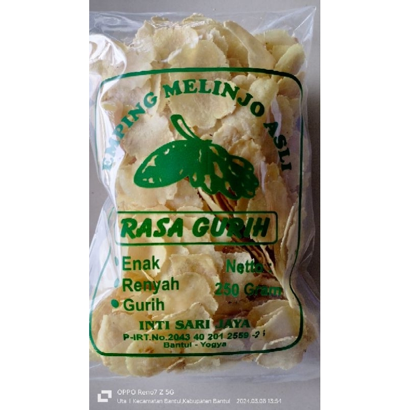 

Emping Mlinjo / Cemilan Melinjo Mentah Rasa Gurih - 250 gram