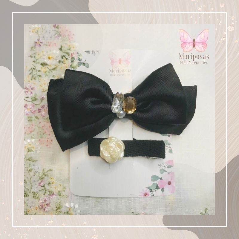 SCRUNCHIE ROSE RIBBON  - JEPIT RAMBUT BUNGA / IKAT RAMBUT BUNGA / JEPIT RAMBUT / JEPIT BUNGA / JEPIT