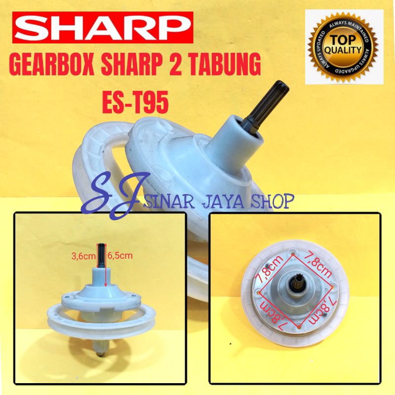 [SHARP ES-T95] GEARBOX MESIN CUCI SHARP 2 TABUNG