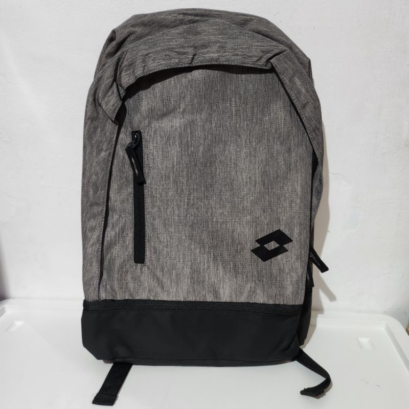 Lotto Backpack / Antoli GREY Black / Aru Grey Green Black / Arson / Dustin / tas ransel abu hitam hi