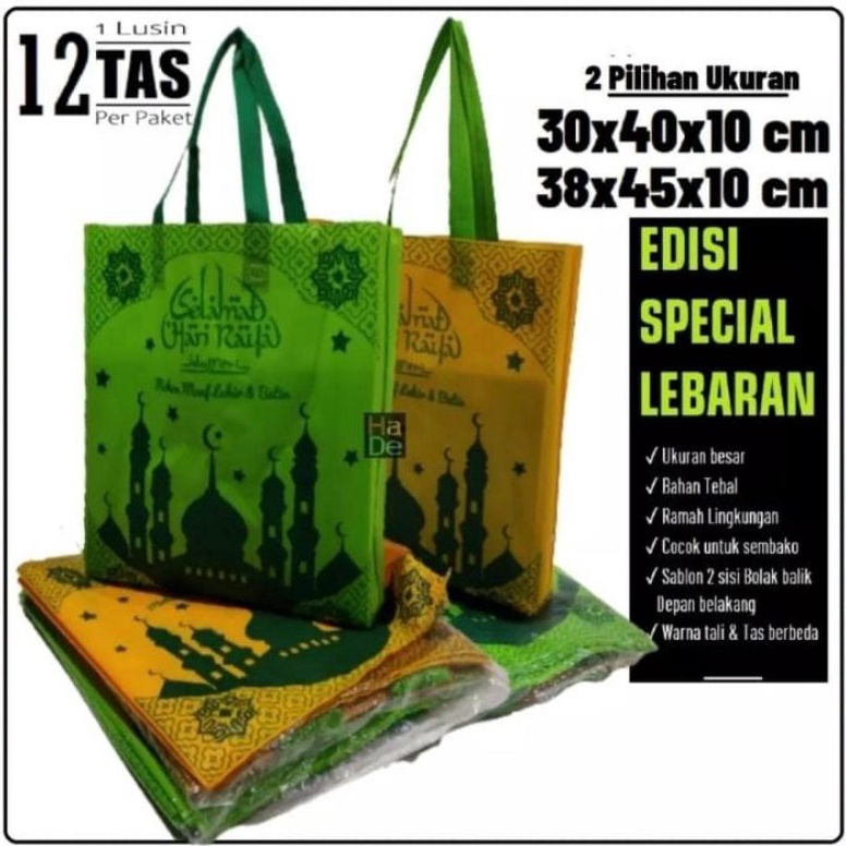 

Terupdate Tas Parcel lebaran lusinan isi 12pcs uk 38x45x1 terlaris ETB
