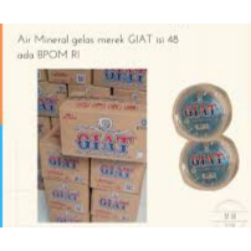 Air mineral Giat Gelas/cup perdus