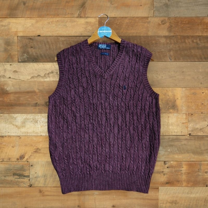 ROMPI RAJUT POLO RALPH LAUREN MOTIF KEPANG VEST RAJUT KNITWEAR PRIA WANITA ROMPI PRIA