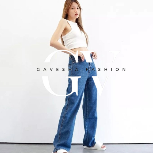 Higwaist Kulot Jeans Wanita Loose - HW Kulot Loose Jeans Wanita Premium