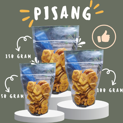 

[KEMASAN POUCH] Keripik Pisang Bulat Manis 50 gram - 150 gram Termurah Terenak
