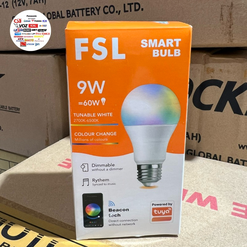 Not Avaro. FSL Lampu Smart LED BLUETOOTH 9W Smart Bulb Smart LED BUlb Dimmable RHBCCT Lampu Pintar C