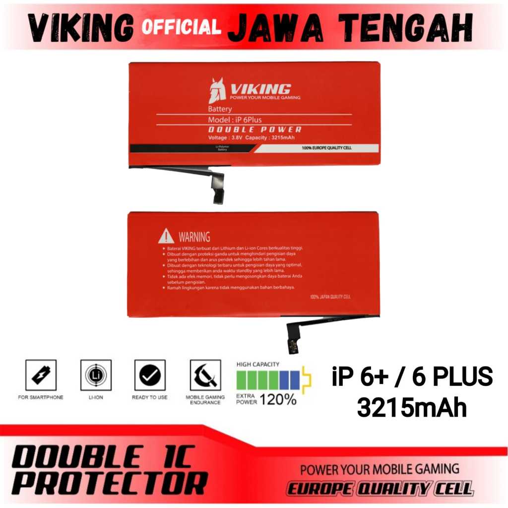 VIKING Baterai iPhone 6 Plus / 6+ Double Power
