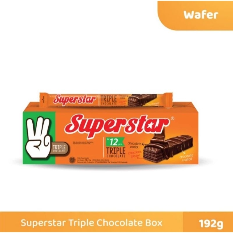 

Superstar wafer triple chocolate box