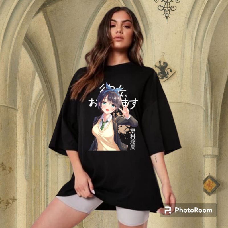Kaos OverSize Wanita/ Anime Kanojo Okarishimasu Ruka Sarashina Kaos Wanita/Pria