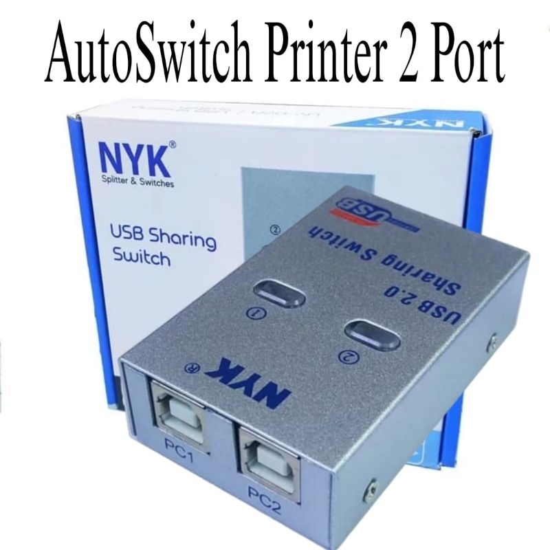 USB Printer Switch Otomatis Auto switch Sharing Cabang 2 port 1-2 sharing printer