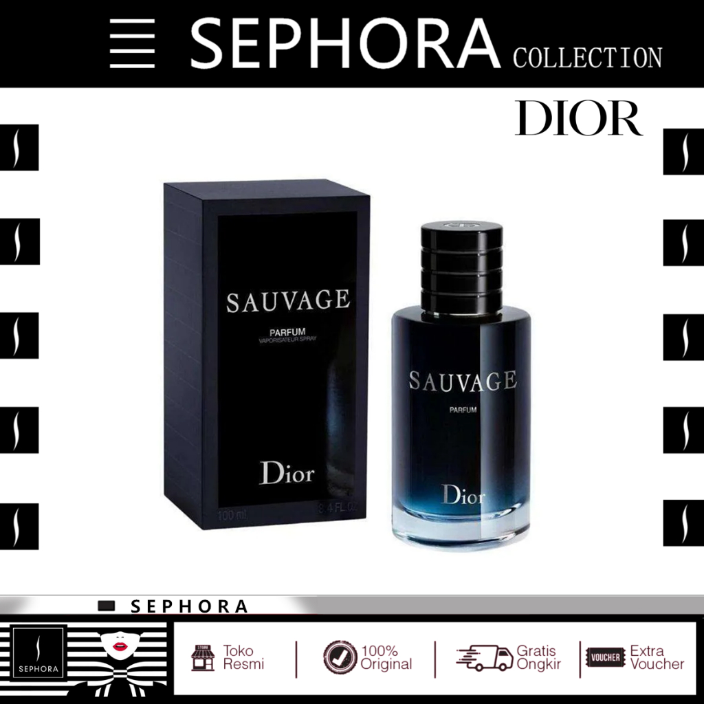 SEPHORA COLLECTION【100% Original 】Christian Dior Sauvage Man (Parfum) - 100 MLEAU DE PARFUM 100ML/EA