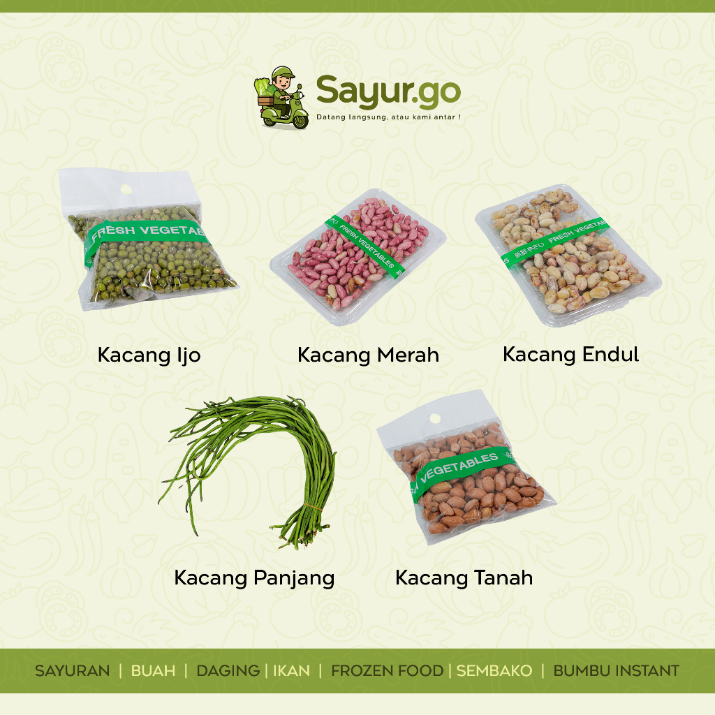 

Macam-macam Kacang Kacangan di Toko Sayurgo Bandung