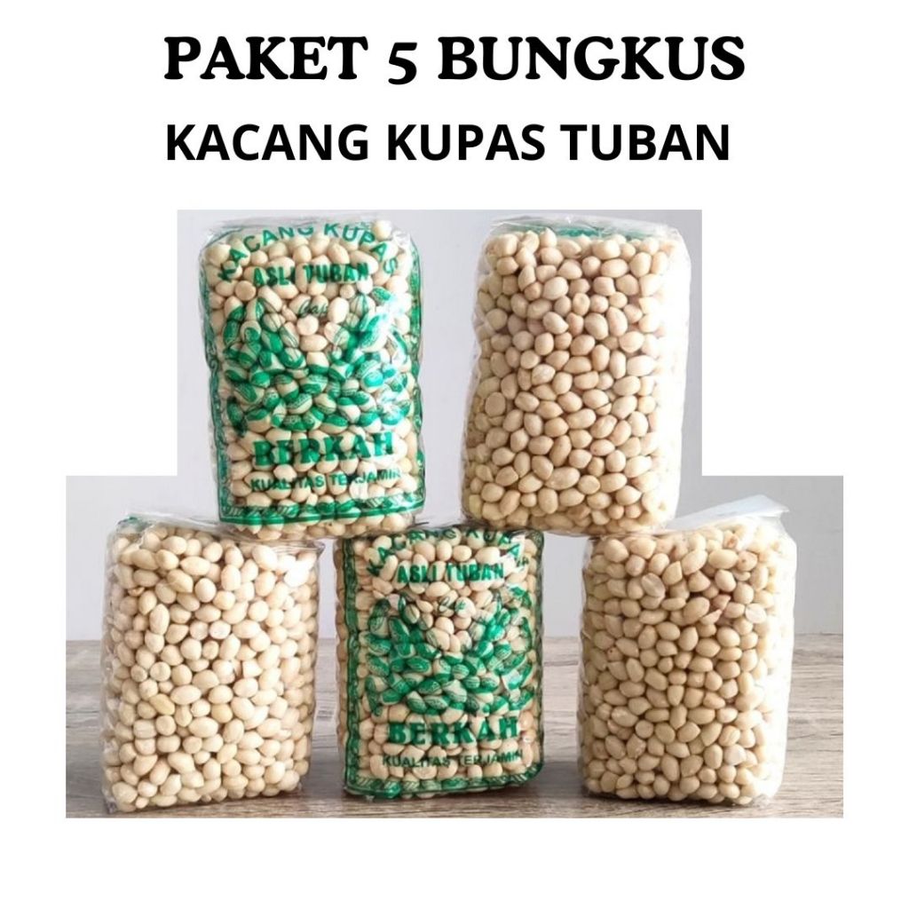 

PROMO 5 BUNGKUS - KACANG KUPAS ASLI TUBAN CAP BERKAH 350gr