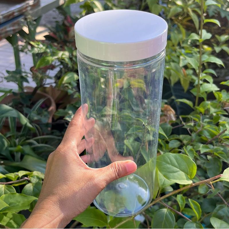 Toples 1.500ml Tutup Putih Susu Plastik 1500ml Diameter 9cm Tinggi 24,5cm