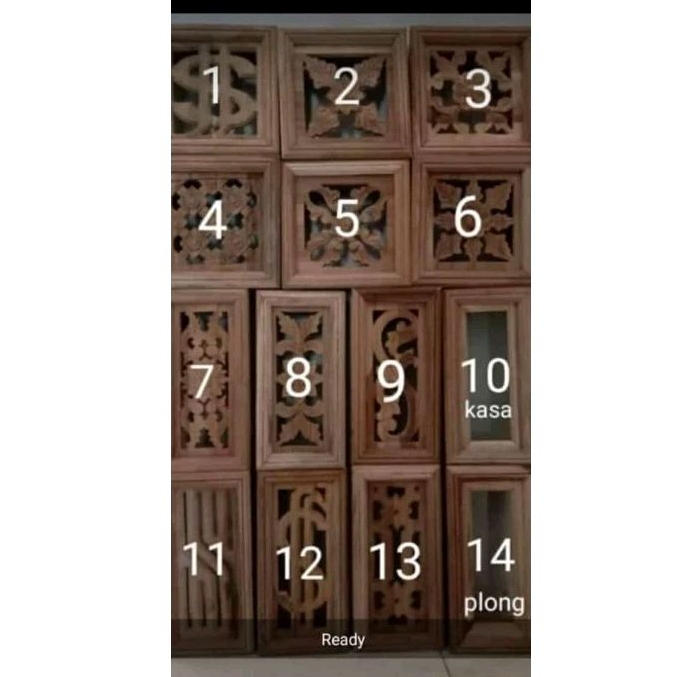 Loster / ventilasi kayu jati ukiran murah