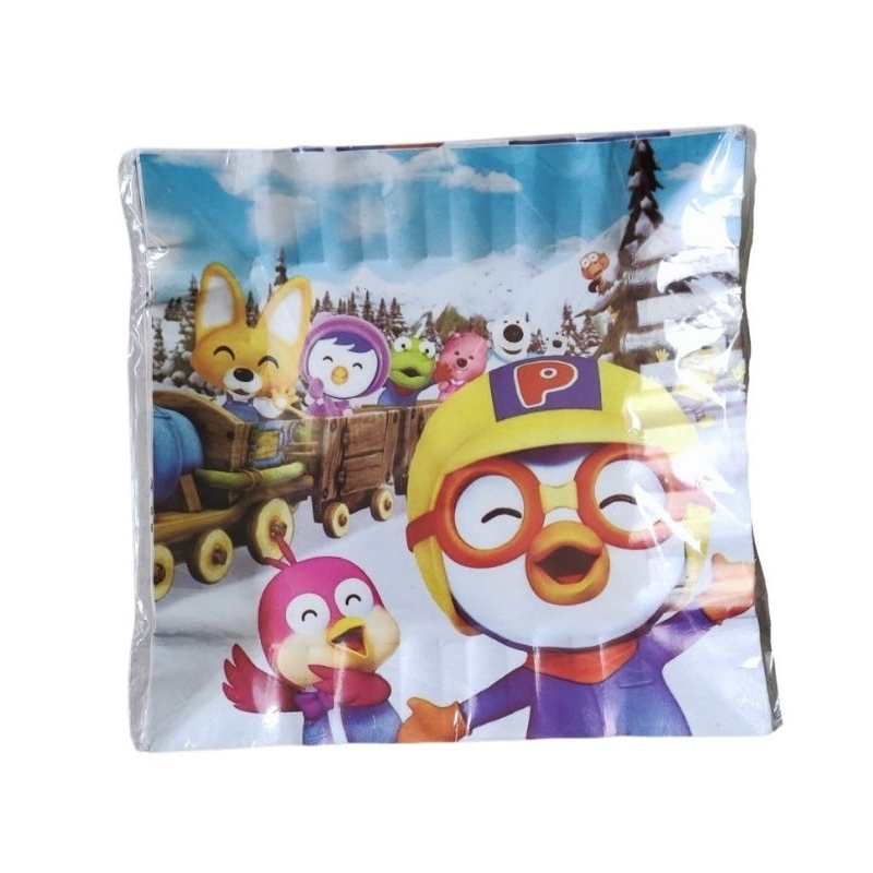 Piring kertas PORORO piring snack ultah piring kue ulang tahun PORORO birthday party paper plate pak