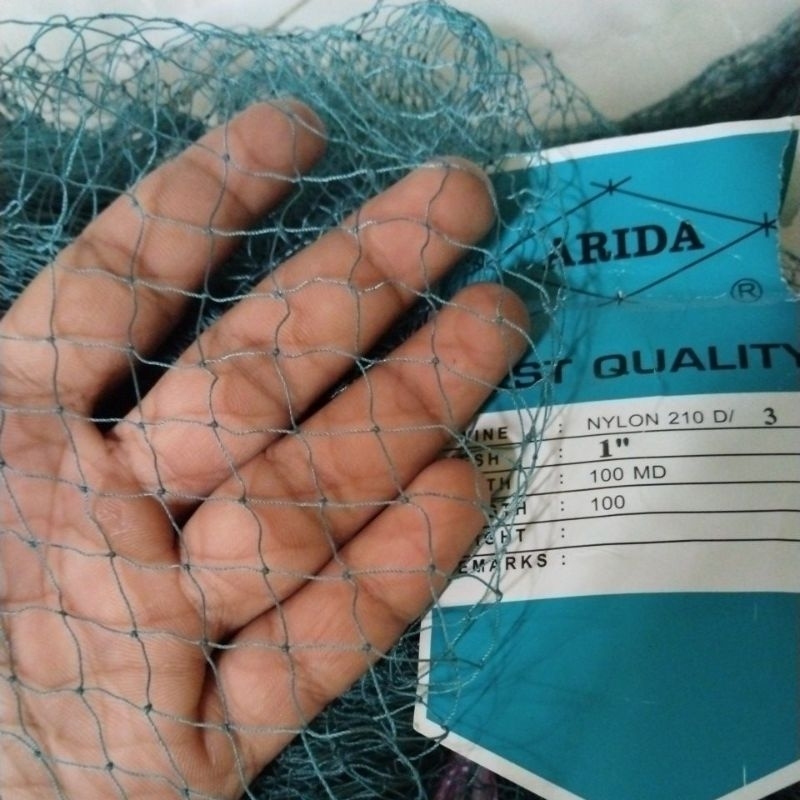 JARING NILON ARIDA 1 INCH HARGA METERAN jaring ikan jaring nilon arida