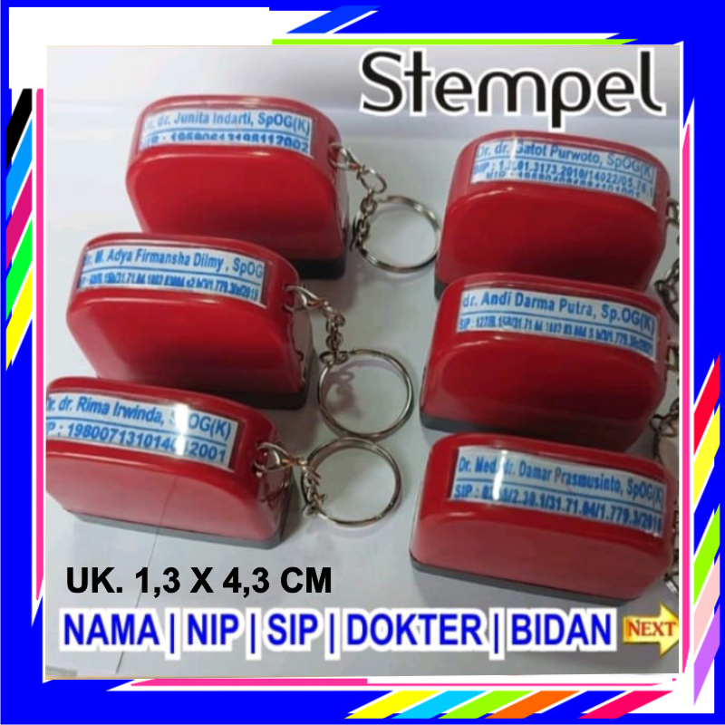 STEMPEL NAMA NIP DOKTER SUSTER BIDAN PERAWAT CUSTOM KWITANSI FAKTUR