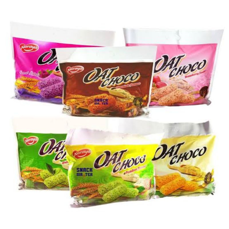 Naraya Oat Choco Snack Original/Naraya Oat Chocolate/Naraya Oat Choco Sweet Pottato-Ubi Ungu/Naraya 